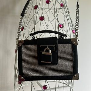 Versatile, top handle, Crossbody sparkly bag